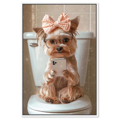 Mignonne Yorkie sur la toile 