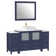 Karson 60'' Single Bathroom Vanity with Engineered Marble Top with Mirror