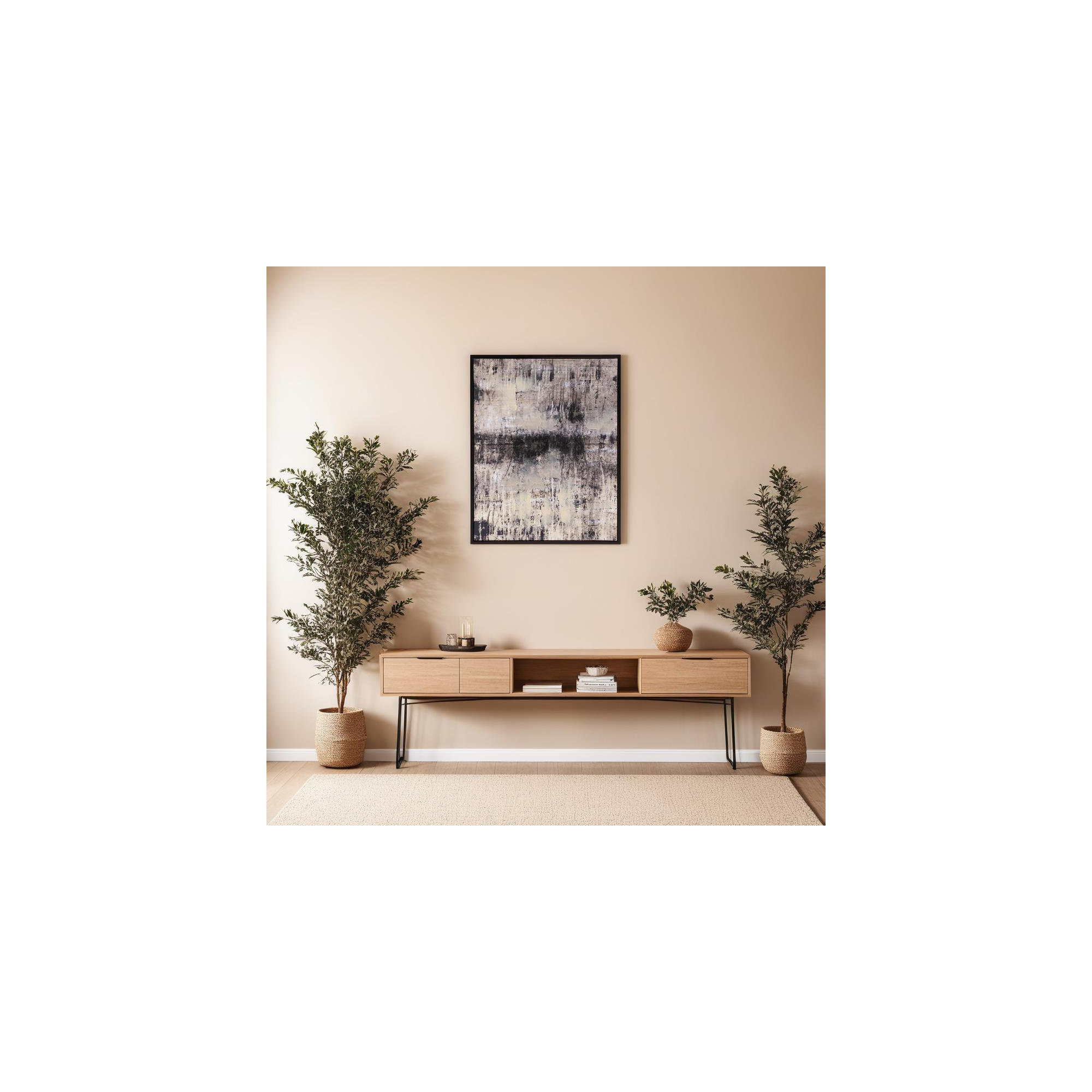 DaCosta Hand Embelished Concrete City Framed Canvas Painting