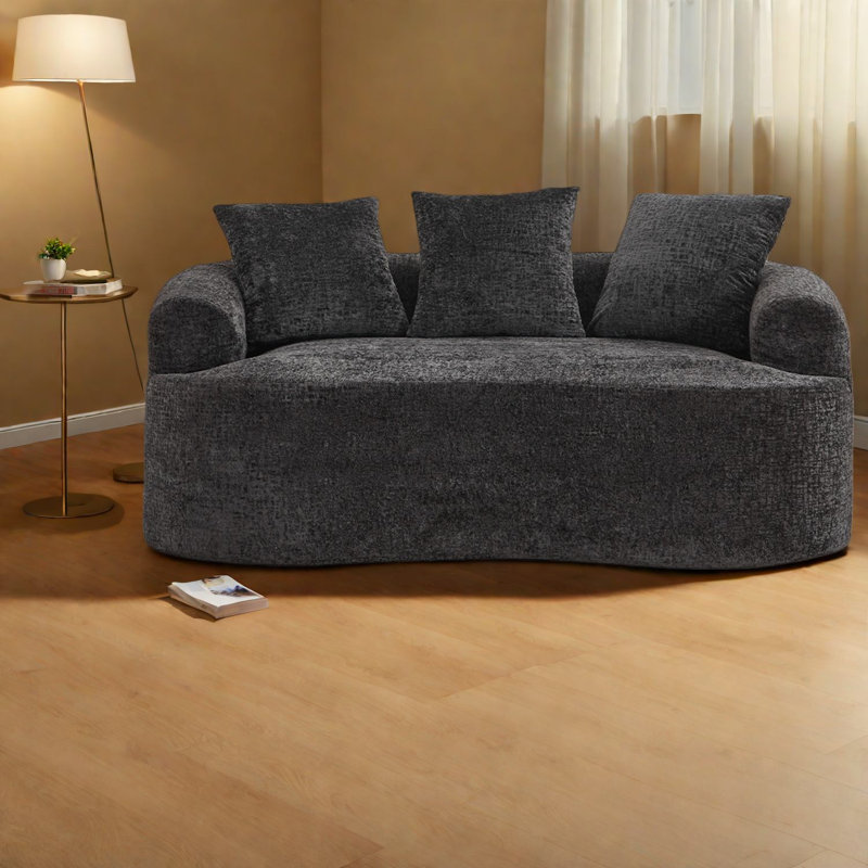 Durable Chenille Small Sofas, No Assembly Needed, Modern Design