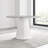 Marble Effect Wood Pedestal Dining Table Set with 4 Upholstered Dining Chairs-1627729687