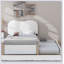 Lit plateforme tapissier avec pieds de soutien en bois et lit gigogne-1255235788