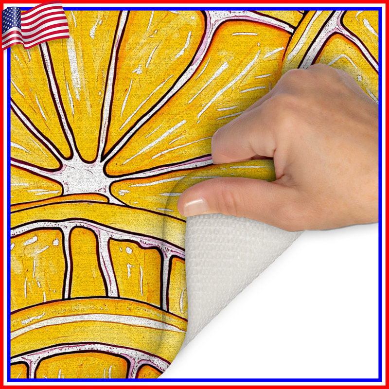 Tapis de bain citron citron, L 34 po x L 21 po