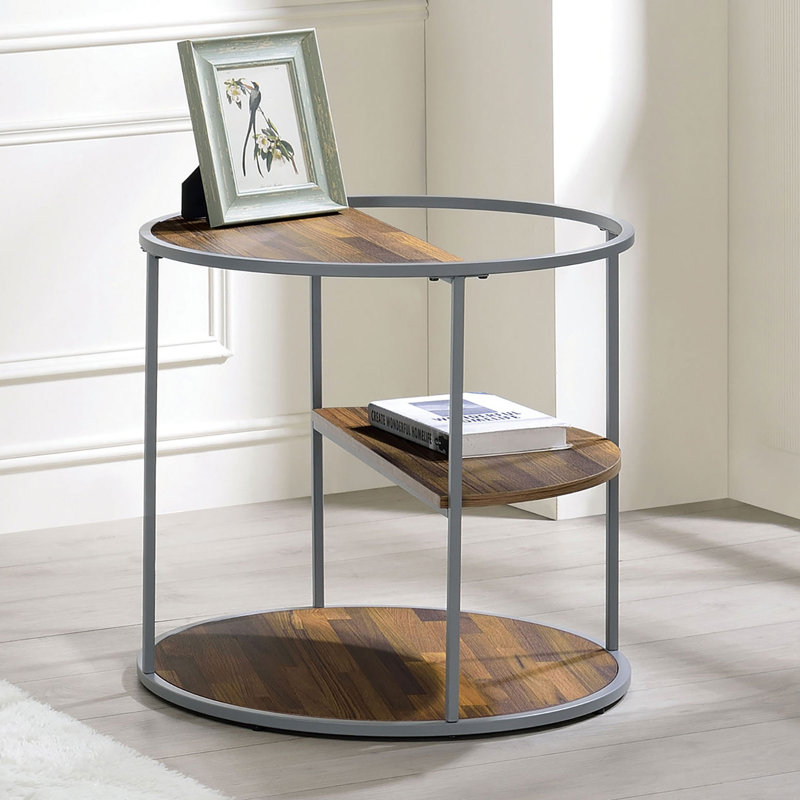 Table de bout industrielle 24,5 po, gris