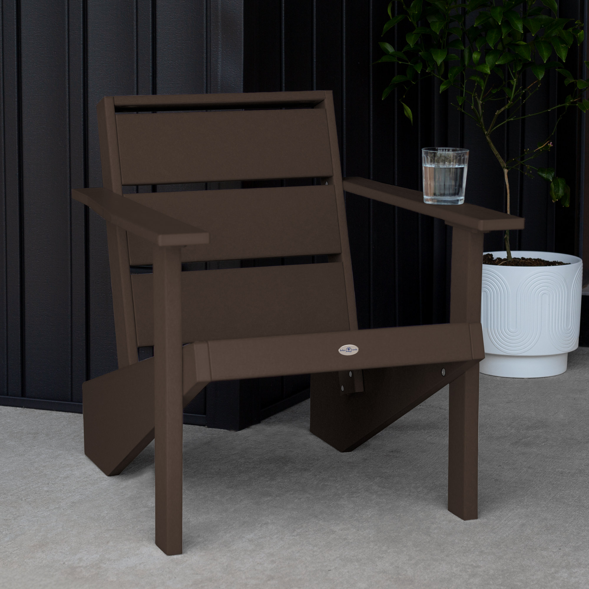 Haven Modern Adirondack Chair, Mangrove Brown