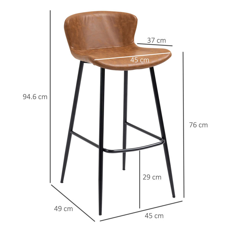 Bigvai Counter Stool with Metal Frame