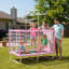 Trampoline d'intérieur pour enfants avec enceinte sécuritaire - structure en acier à 6 pieds
