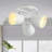3-lamp matte white adjustable iron ceiling light