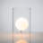 Arniece 11" Halo Glass Table Lamp with Floating Milk Glass Globe-75196558