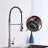 Commercial Kitchen Faucet With Brushed Nickel Finish - Single Handle Spring High Arc, Pull Down , To Deformation And Wear Arc In Spring, Chemicals Oxidation-295226818