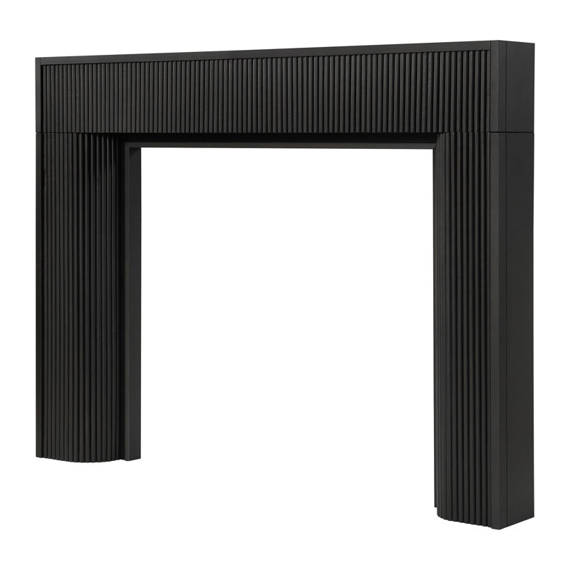 Hazel Wood Fireplace Mantel Surround - 56" x 42" Opening - 80" x 54" Overall - Sable Stain, Sable Stain, 80"