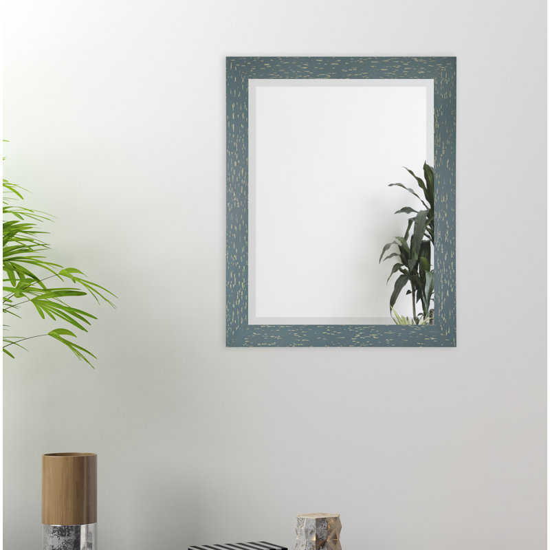 Miroir de salle de bain Carlea, H 38 po x l 32 po, Vert mer