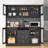 Arbela 63''W Stand Alone Wood Kitchen Pantry with Wine Rack, Glass Doors, Shelves and Cabinets Spacious Countertops and 3 Drawers for Food Storage-1456270521
