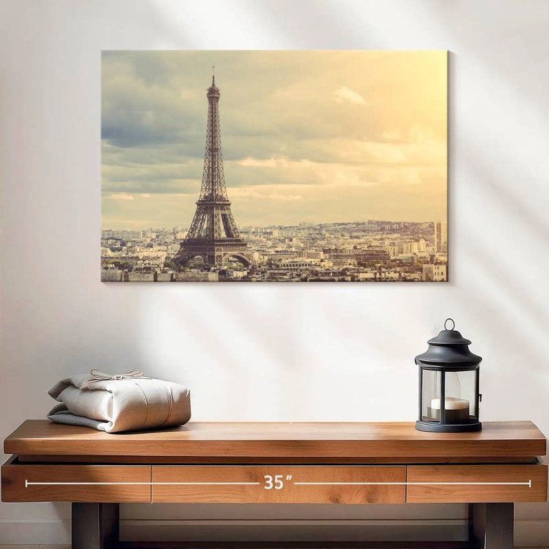 Ravi Sepia Eiffel Tower Paris, 16" H x 24" W