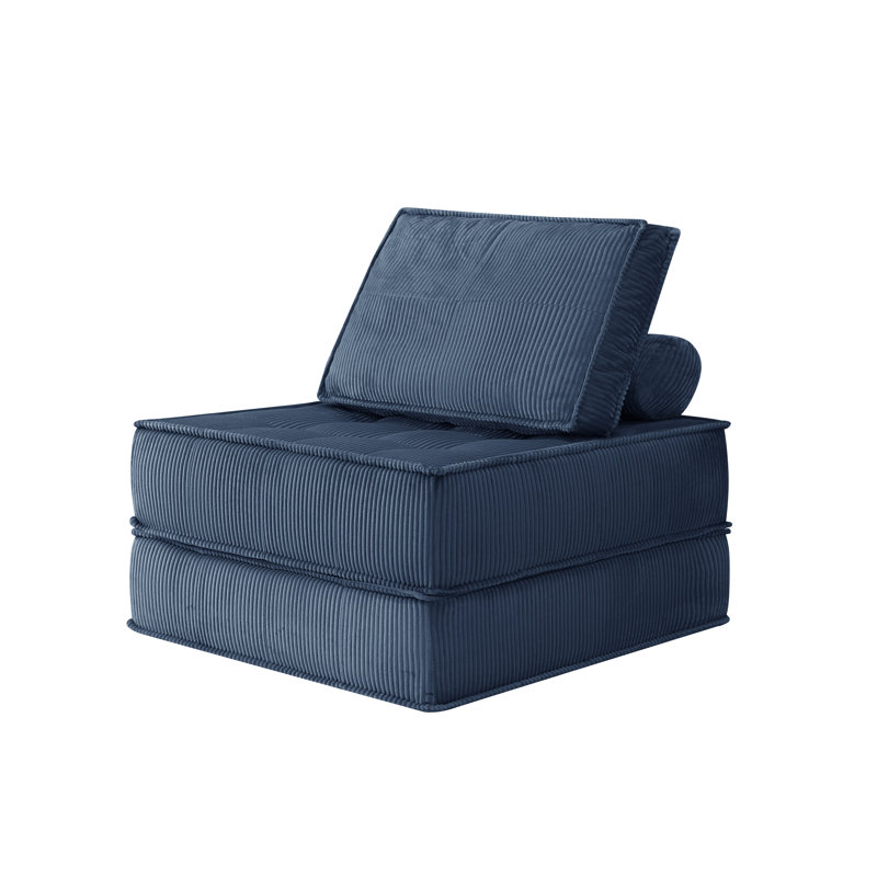 Canapé futon 66,6 po, Bleu