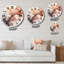 Horloge murale en métal Distant Clouds Cannelle Infusion Watercolor III-93383771