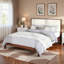 Lit plateforme en bois avec tête de lit tapissier en velours-1242264738-1242264739