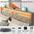 Kadeer Lift Up Bed Frame with Charging Station & LED Light, Upholstered Bed with Button Tufted-1270810391-1270810388