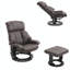 Fauteuils de massage pivotants avec repose-pieds, revêtement en cuir PU, base en bois, style cinéma moderne-769452244