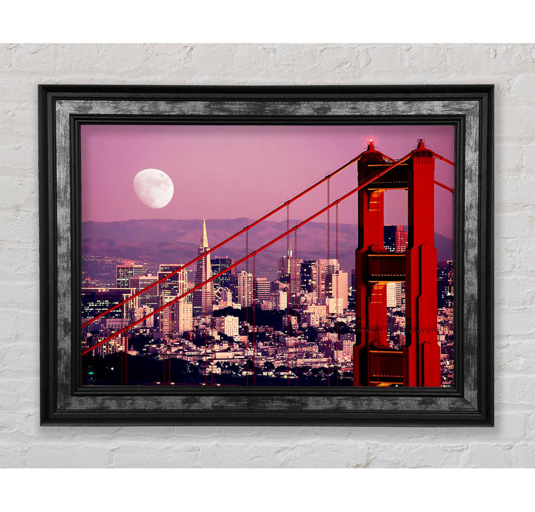 San Francisco Moonlit View - Einzelner Bilderrahmen Kunstdrucke