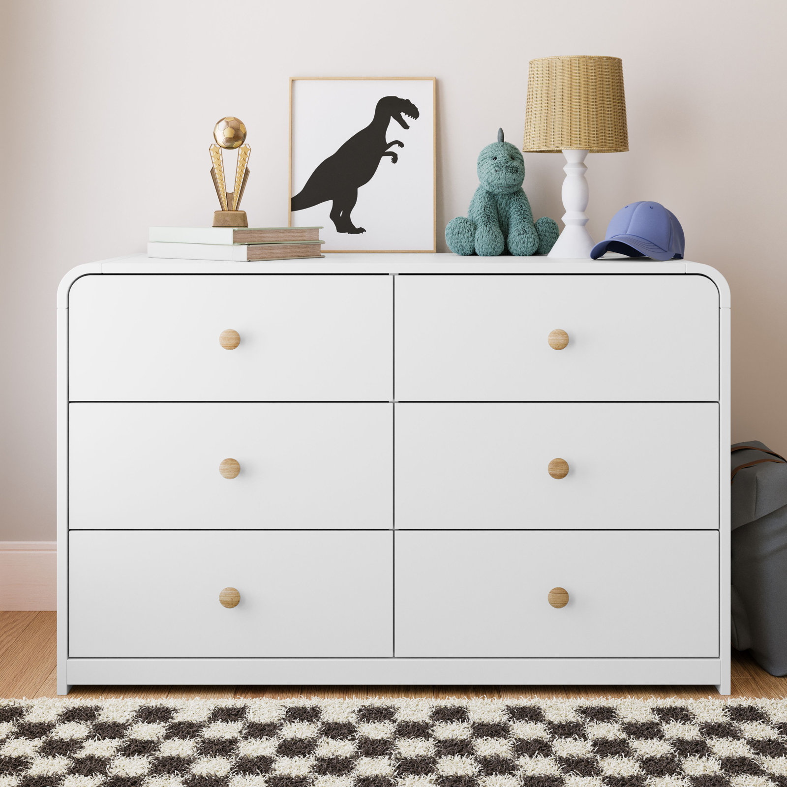 Storkcraft Santos 6 Drawer Dresser, White