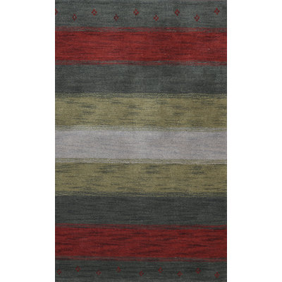 Tapis oriental rayé Gabbeh 3 x 5