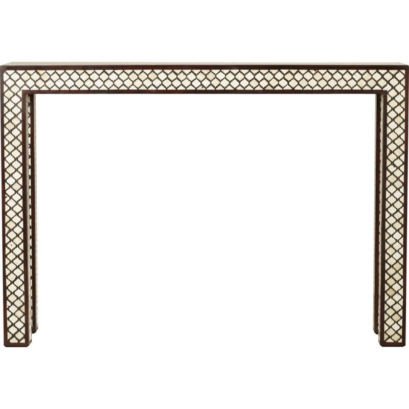 Basan Wood & Bone Inlay Console Table