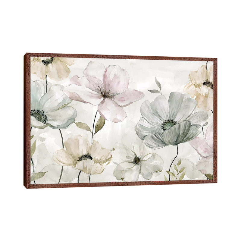 Garden Greys by Carol Robinson - Painting on Canvas, 152.5 cm H x 101.5 cm W, Brown Framed