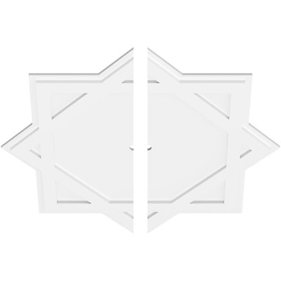 Médaillon de plafond contemporain en PVC de qualité architecturale de 34 po x P 1 po x P 18 3/4 po x P 1 po Axel