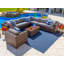 Ensemble de patio 19 pièces en rotin avec coussins Yussuf-812563169-812563183
