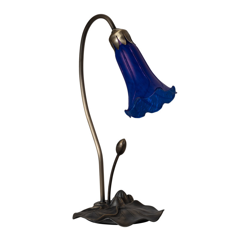 Nedra Arched Table Lamp, Blue