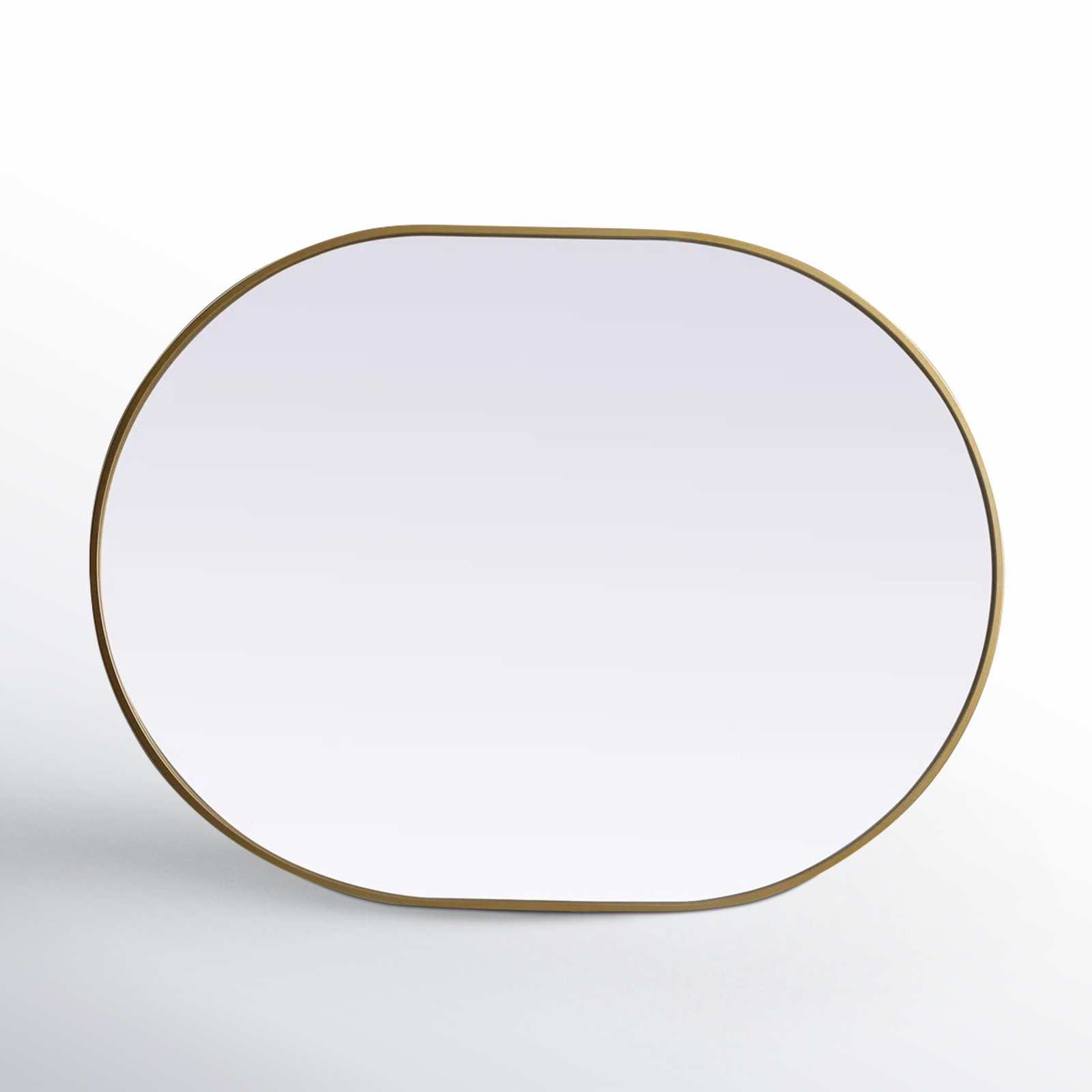 Sabine Metal Pill Wall Mirror, Brass, 40" x 30"