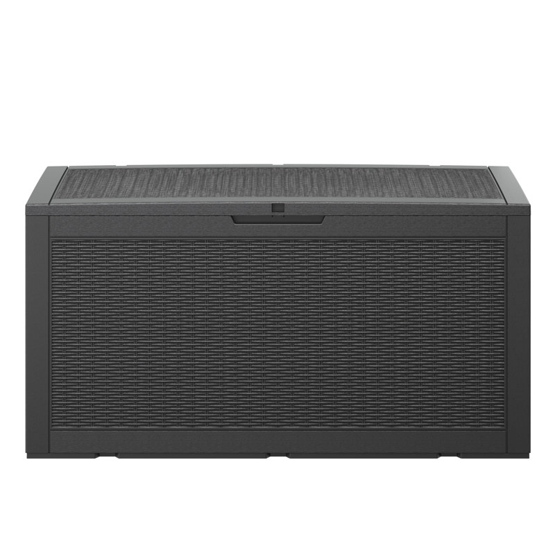 100 Gallon Gray Lockable Plastic Deck Box
