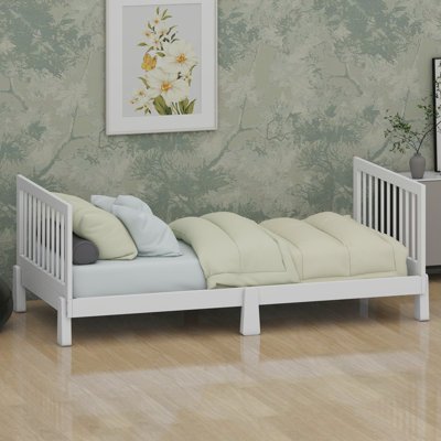 Lit de jour pour enfants avec barrières de sécurité, lit de sol Montessori convertible 3 en 1 pour chambres d'enfants
