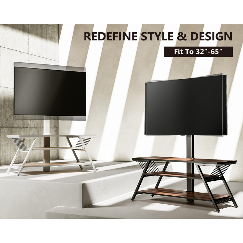 Tv Stand With Mount For 32-65 Inch Tvs Hold Up To 66Lbs, White
