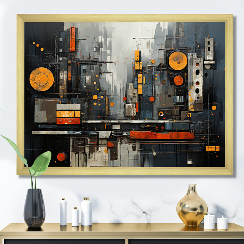 Urban Rhythms sur impression sur toile, H 34 po x l 44 po x P 1,5 po, Cadre doré à une seule photo