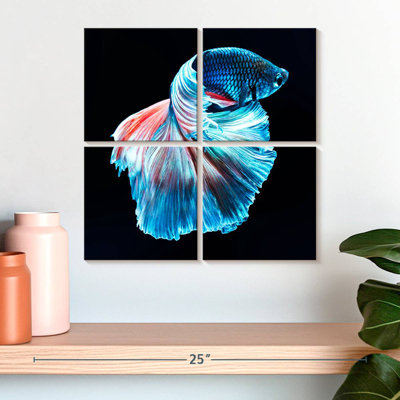Brampt Glowing Blue Betta Fish