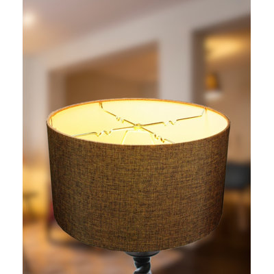 9'' H x 16'' W Linen Drum Lamp Shade ( Spider )