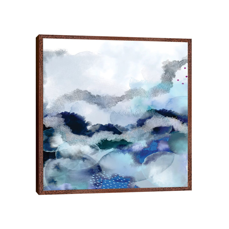 Evolving I Square by Urban Epiphany - Painting on Canvas, 93.98cm H x 93.98cm W x 3.81cm D, Classic Brown Wood Framed