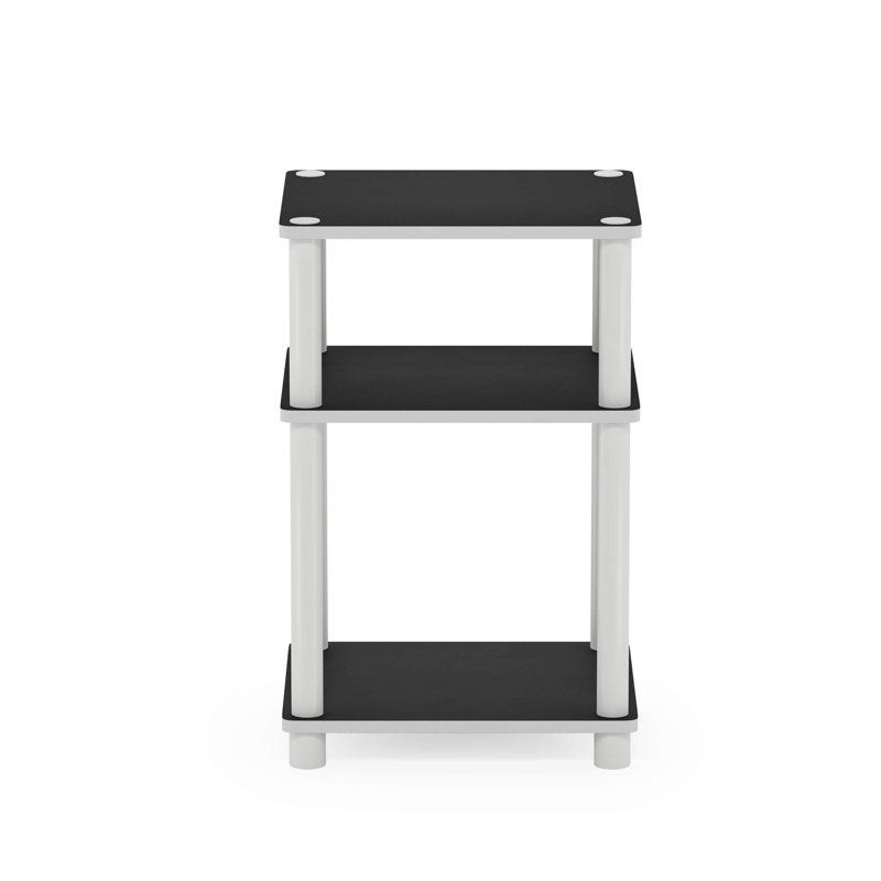 Ensemble de tables de bout avec rangement Colwyn, Blanc/Noir, Blanc, 2