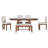 Extendable Wood Dining Table Set with Bench