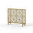 Golden Fireplace Screen With Circular Design