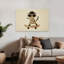Cool Cat Skater Playful Retro Cat Wall Art Print 1 Piece Wrapped Canvas Wall Art-1067333459