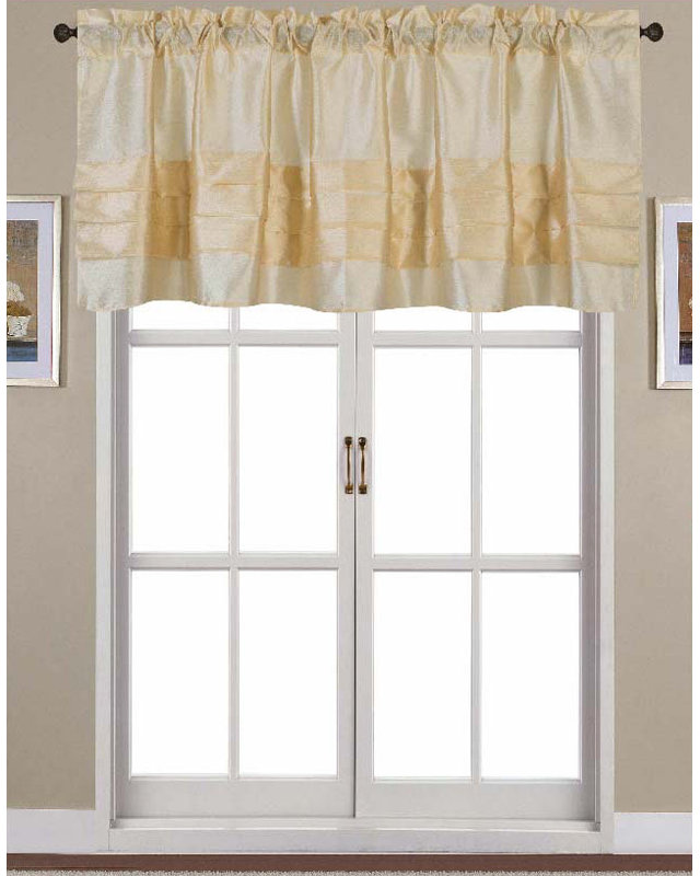 Stolz Tailored Window Valance, Beige