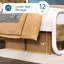 Structure de lit en métal avec tête et pied de lit à DEL, structure de lit plateforme industrielle en bois robuste avec rangement sous le lit, sans bruit, aucun sommier tapissier requis-609388341-609388344