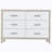 Elegant High Gloss Dresser with 6 Drawers and Metal Handle-1408768057