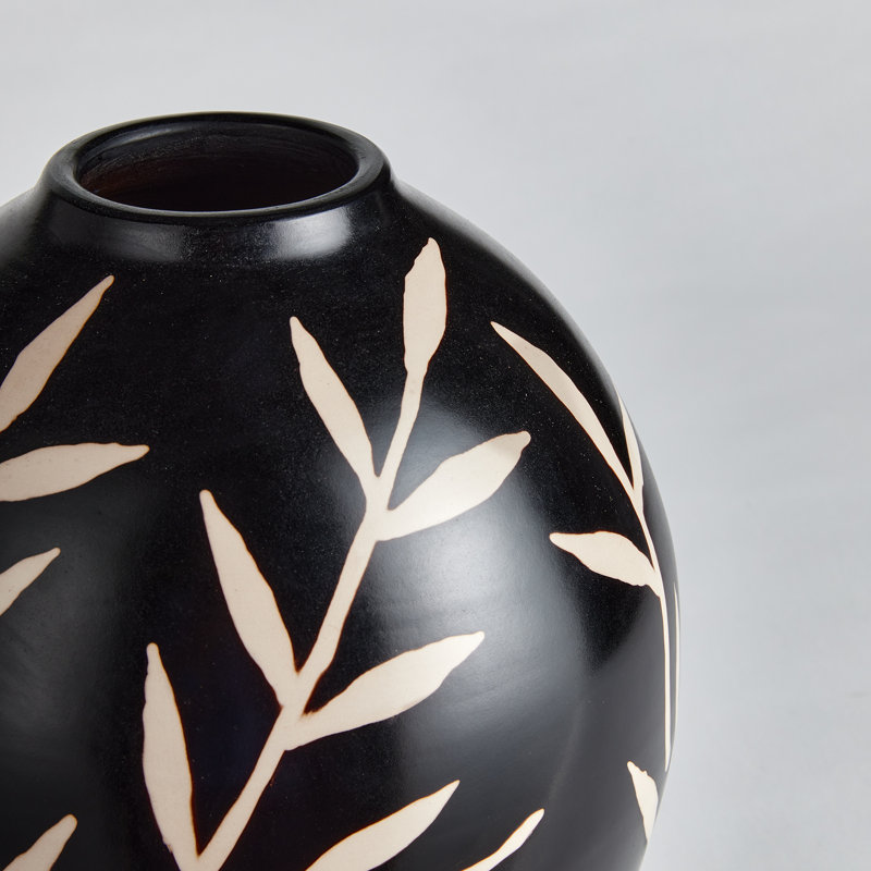 Dayana Handmade Terracotta Table Vase, 12" H x 9.75" W x 9.75" D