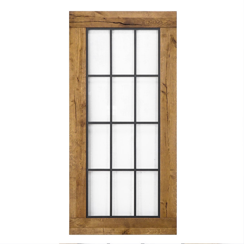 Jordon Solid Oak Sliding Barn Doors Prefinished, Brown Oil, 210cm H x 100cm W