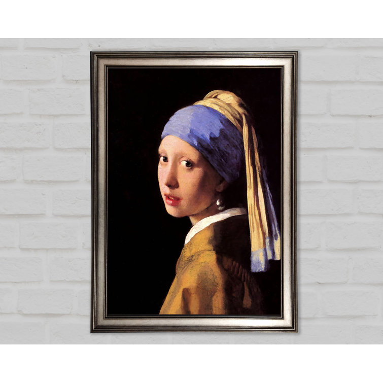 Gerahmter Fotodruck The Girl With The Pearl Earring von Vermeer
