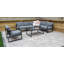 Laki Outdoor Curved Garden Corner Sofa with Cushions
